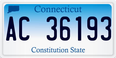 CT license plate AC36193