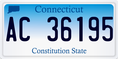CT license plate AC36195