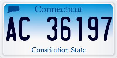 CT license plate AC36197