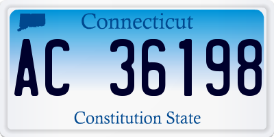 CT license plate AC36198