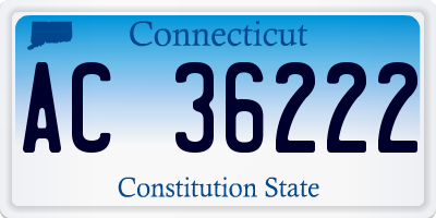 CT license plate AC36222