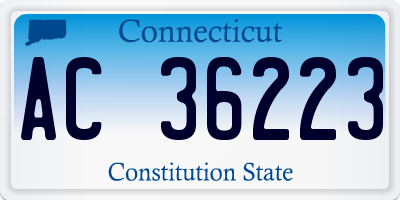 CT license plate AC36223