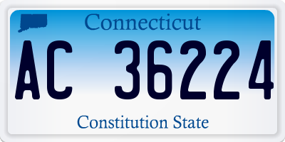 CT license plate AC36224