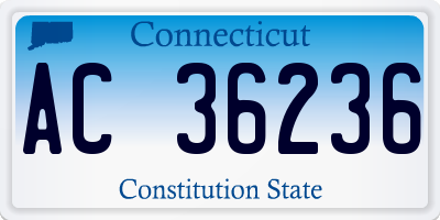 CT license plate AC36236