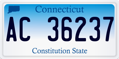 CT license plate AC36237