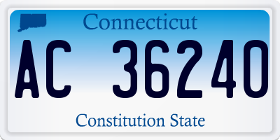 CT license plate AC36240