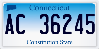 CT license plate AC36245
