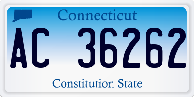CT license plate AC36262