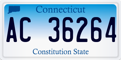 CT license plate AC36264