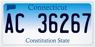 CT license plate AC36267