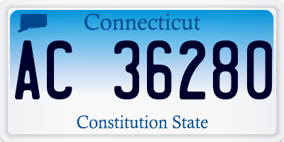 CT license plate AC36280