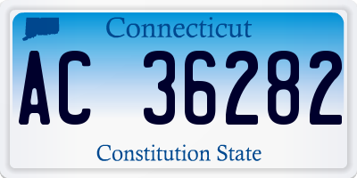 CT license plate AC36282