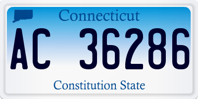 CT license plate AC36286