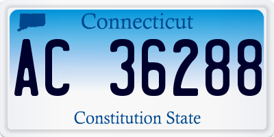 CT license plate AC36288