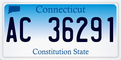 CT license plate AC36291