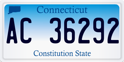 CT license plate AC36292