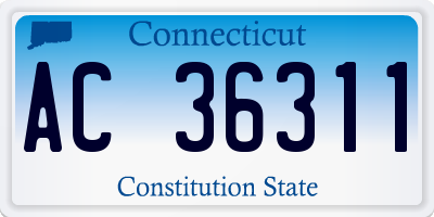 CT license plate AC36311