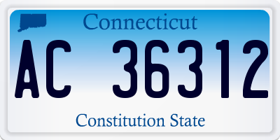 CT license plate AC36312