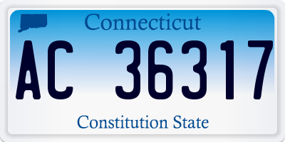 CT license plate AC36317