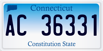 CT license plate AC36331