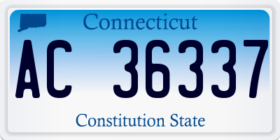 CT license plate AC36337