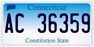 CT license plate AC36359
