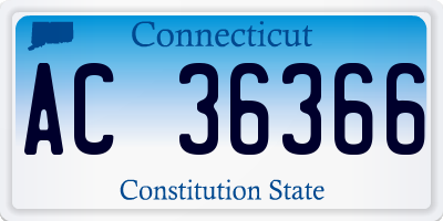 CT license plate AC36366
