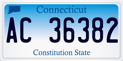 CT license plate AC36382