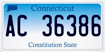 CT license plate AC36386