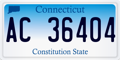 CT license plate AC36404
