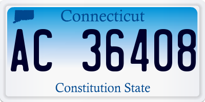 CT license plate AC36408