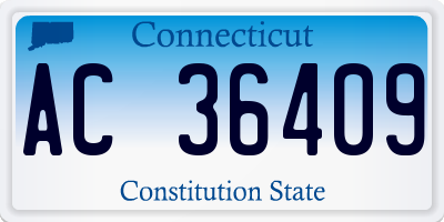 CT license plate AC36409