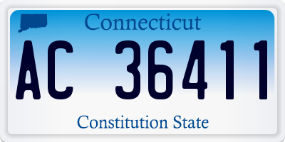CT license plate AC36411