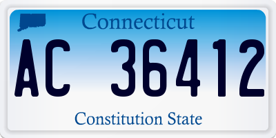 CT license plate AC36412