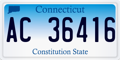 CT license plate AC36416