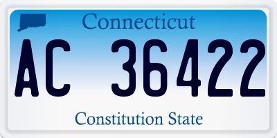 CT license plate AC36422