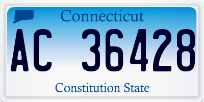 CT license plate AC36428