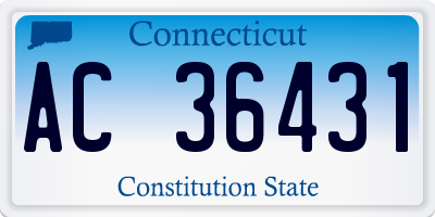 CT license plate AC36431