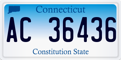 CT license plate AC36436