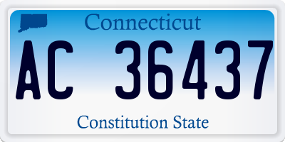 CT license plate AC36437