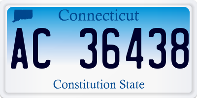 CT license plate AC36438