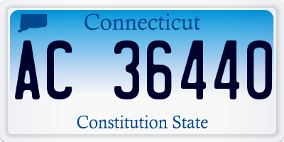CT license plate AC36440