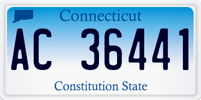 CT license plate AC36441