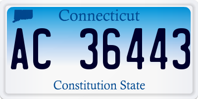 CT license plate AC36443