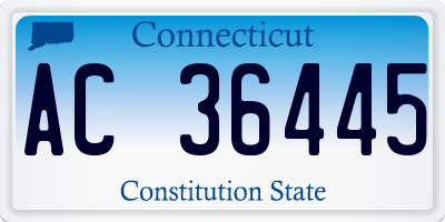 CT license plate AC36445
