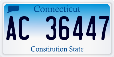 CT license plate AC36447