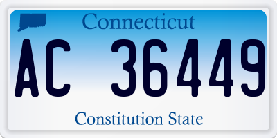CT license plate AC36449