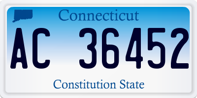 CT license plate AC36452