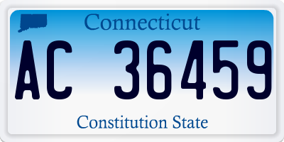 CT license plate AC36459
