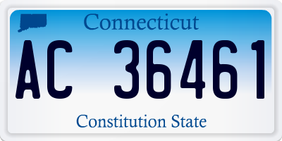 CT license plate AC36461